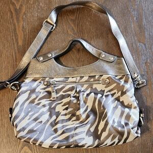 Anne Klien Brown/Tan Animal Print Women's Bag